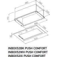 Полновстраиваемая вытяжка MEFERI INBOX52BK PUSH COMFORT МФ-00000523
