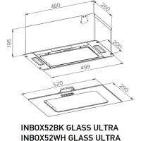 Полновстраиваемая вытяжка MEFERI INBOX52WH GLASS ULTRA МФ-00000522
