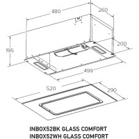 Полновстраиваемая вытяжка MEFERI INBOX52WH GLASS COMFORT МФ-00000530