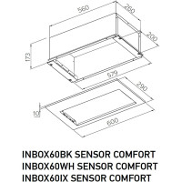 Полновстраиваемая вытяжка MEFERI INBOX60BK SENSOR COMFORT