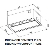 Полновстраиваемая вытяжка MEFERI INBOX60BK COMFORT PLUS МФ-00000547