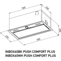 Полновстраиваемая вытяжка MEFERI INBOX60BK PUSH COMFORT PLUS