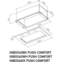 Полновстраиваемая вытяжка MEFERI INBOX60WH PUSH COMFORT