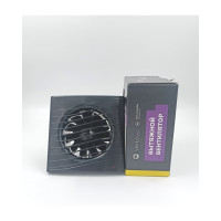 Вентилятор осевой, вытяжной ВИЕНТО ВОЛНА, тяговый выключатель, 130 м³/ч, черный, шарикоподшипник В100СВ STILL black-B