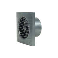 Вентилятор осевой, вытяжной ВИЕНТО ВОЛНА с таймером, малошумный, с обратным клапаном, 130 м³/ч, gray metal, шарикоподшипник В100СТК STILL gray-B