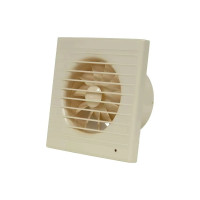 Вентилятор осевой, вытяжной ВИЕНТО с таймером, малошумный, с обратным клапаном, 130 м³/ч, сл. кость, шарикоподшипник 100СТК STILL ivory-B