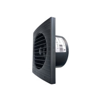 Вентилятор осевой, вытяжной ВИЕНТО с таймером и датчиком влажности, малошумный, с обратным клапаном, 130 м³/ч, gray metal, шарикоподшипник 100СНК STILL gray-B