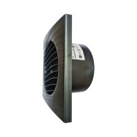 Вентилятор осевой, вытяжной ВИЕНТО ВОЛНА малошумный, с таймером, обратный клапан, 240 м3, gray metal ВИЕНТО В125СТК STILL gray