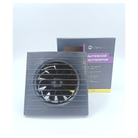 Вентилятор ВИЕНТО осевой вытяжной с таймером МАЛОШУМНЫЙ обратный клапан 100СТК STILL 130 м3 gray metal