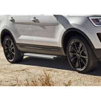 Пороги "Silver" Rival для Ford Explorer V 2010-2019, 193 см, 2 шт., алюминий, F193AL.1802.1