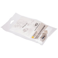 Вставка Keystone RJ-45 LANMASTER категория 5e, белая, со шторкой, узкая, LAN-OK45U5E/90N-WH