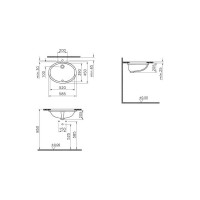 Раковина VITRA Arkitekt встраиваемая снизу, 52 см, цвет белый 6069B003-0012