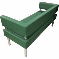 Диван Мягкий офис Сатурн трехместный зеленый СТР301ЗЛ