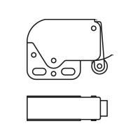 Пружинная защелка Hafele MINI-LATCH белая, без ответной планки 245.54.704