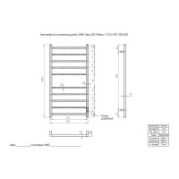 Электрический полотенцесушитель ДВИН L plaza neo 100/50 К диммер, квадрат, полированный 4656759179182