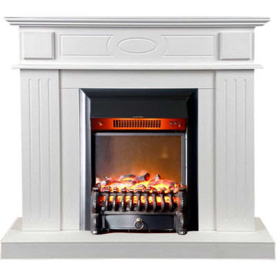 Каминокомплект InterFlame Лестер разборный Фобос Bl Fobos Black белый