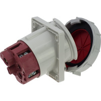 Встраиваемая наклонная розетка INPIN 125A/400V/3P+N+E/IP67, фланец 110x114 CA216