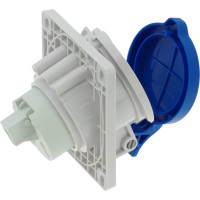 Встраиваемая наклонная розетка INPIN 32A/230V/1P+N+E/IP44, фланец 92x100 CA1492