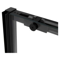 Душевая дверь VINCEA Slim Soft 1100, черный, стекло прозрачное VDS-1SS110CLB