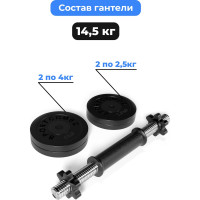 Разборная гантель BARFITS Sportcom d26, 14.5 кг, вариант №1 1181160767