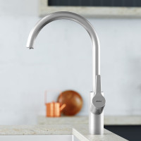 Смеситель для кухни Damixa Eclipce с фильтрацией C - излив, никель 310721400