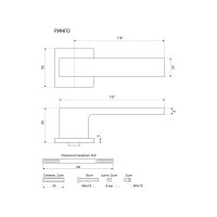 Комплект ручек АЛЛЮР АРТ РИНГО BL (83150) матовый черный 13821