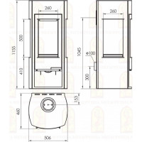 Печь-Камин Мета-Бел Неман 4238