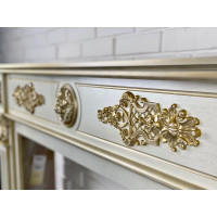 Каминокомплект InterFlame Леон Леонардо42 Фотон42 бежевый с золотой патиной с Foton42 бежевый ЗП