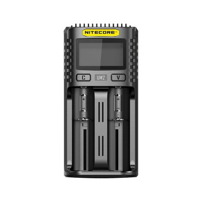 Nitecore Зарядные устройства UM2 18650/21700 на 2АКБ Intellicharge V2 Совместим с Li-ion/IMR и Ni-MH/Ni-Cd аккумуляторами с автоматическим определением 18264