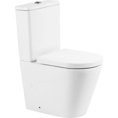 Безободковый унитаз компакт BelBagno FLAY-R BB2149CPR/BB2149T/BB865SC