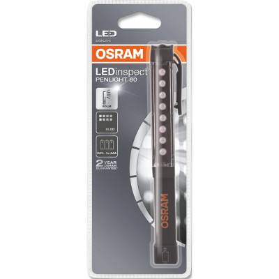 OSRAM ”онарь LEDINSPECT PENLIGHT IL203 BLACK магнитнаЯ 8 LED 3*ЂЂЂ 1.8х16х2см LEDIL203