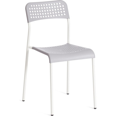 Tetchair Стул adde (mod. c-049) / 1 шт. в упаковке металл/пластик, 39x49x78 см, grey (серый) /white (белый) 19797