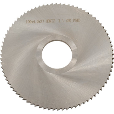 HORTZ Фреза отрезная 100x4x27 мм тип 1 z=80 Р6М5 205719