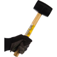 Резиновая киянка TOPEX с деревянной рукояткой 58 мм, 450 г 02A344