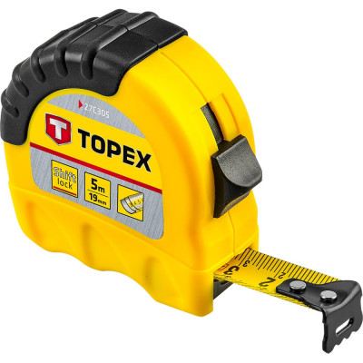 Рулетка TOPEX стальная лента 5 м x 19 мм 27C305