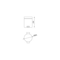 Ведро из нержавеющей стали Nofer 3 л, с педалью 09100.03.B