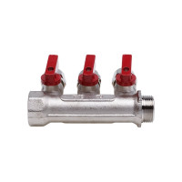 Универсальный коллектор для МП труб с шаровыми кранами и евроконусом AQUALINK вн-нар 3/4, 16x4 3935