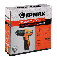 Аккумуляторная дрель-шуруповерт ЕРМАК ДША-12В 646-322