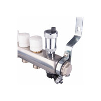 Коллекторная группа AQUALINK с расходомерами, сливным краном и автоматическим воздухоотводчиком, нерж. сталь  1"х2х3/4" 2700