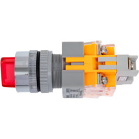 Переключатель Dekraft ПЕ-22, 10 А, IP54, 1НО+1НЗ, красный 25058DEK