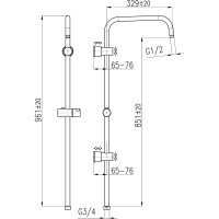 Душевая штанга RavSlezak MD0763CMAT