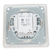 2-клавишный выключатель Systeme Electric скрытой проводки Glossa 10А IP20 сх. 5 10AX в сборе перламутровый GSL000652