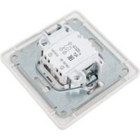 2-клавишный выключатель Systeme Electric скрытой проводки Glossa 10А IP20 сх. 5 10AX в сборе перламутровый GSL000652