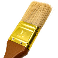 Плоская кисть 1.5 дюйма (лакированная деревянная ручка, натуральная щетина, для масляных красок) TOPEX Профи 19b615
