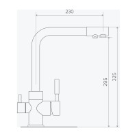 Кухонный смеситель Tolero высокий Дуо (№923 Белый) 627642