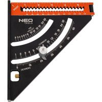 Алюминиевый угольник NEO Tools 150 мм, с подошвой + складная линейка 160 мм, магнит 72-105