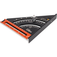 Алюминиевый угольник NEO Tools 150 мм, с подошвой + складная линейка 160 мм, магнит 72-105