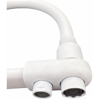 Смеситель для кухни Rainsberg с гибким силиконовым изливом, белый, латунь R603CK-302