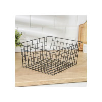 Корзина для хранения Доляна Эрин 36x28x16 см, цвет черный 7510176