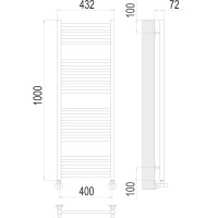Полотенцесушитель водяной Terminus & Аврора П20 400x1000 4670078529374